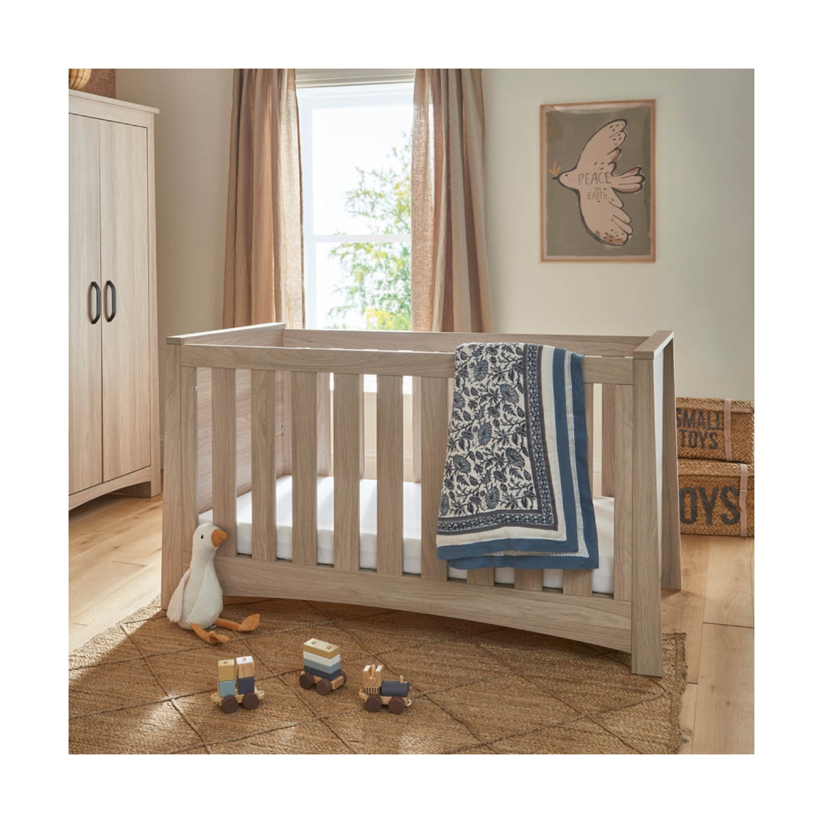 CuddleCo Isla Cot Bed-Ash - Everything Baby